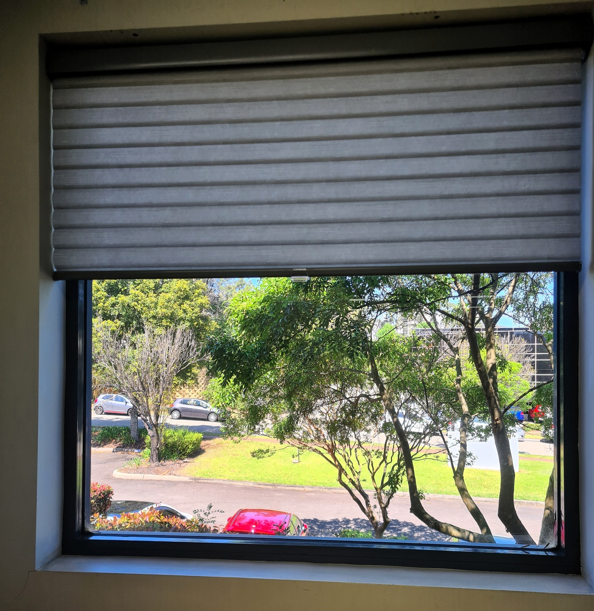 ClimaCell cellular roller shade at a window