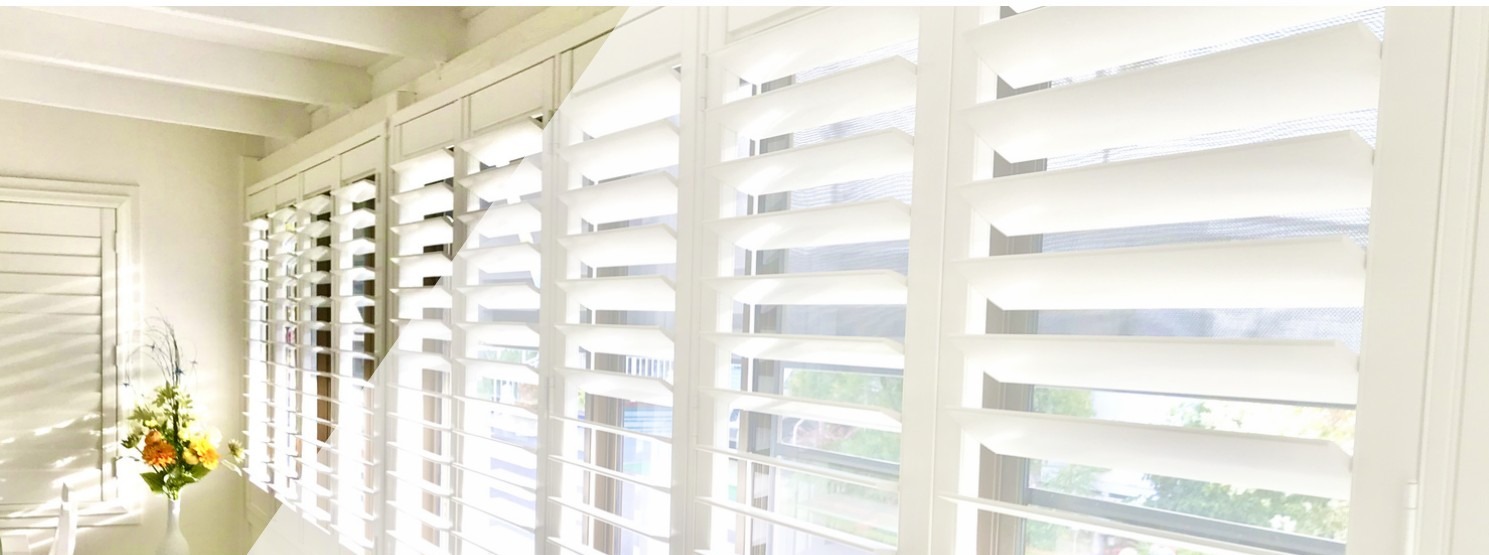 Contemporary interior with Pacific shutters